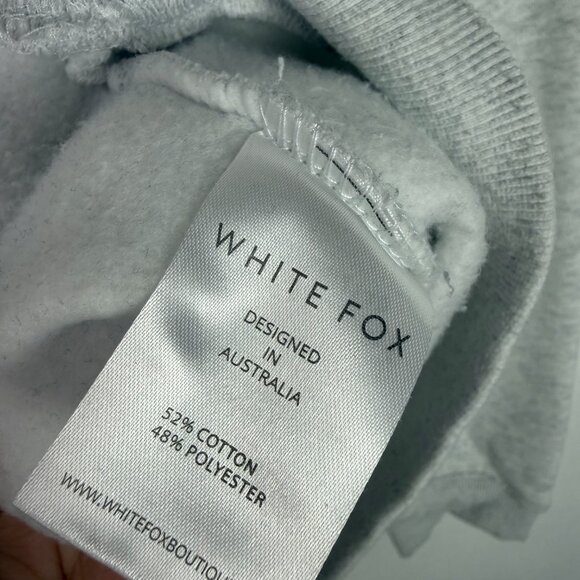 White Fox Boutique 13 Always & Forever Crewneck Sweatshirt Gray Size L/XL EUC - Picture 7 of 13